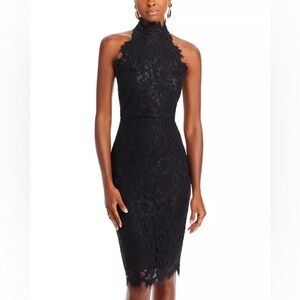 Eliza J Black Lace Midi Dress